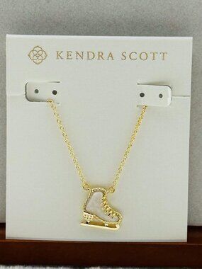Kendra Scott Ice Skate Gold Short Pendant Necklace